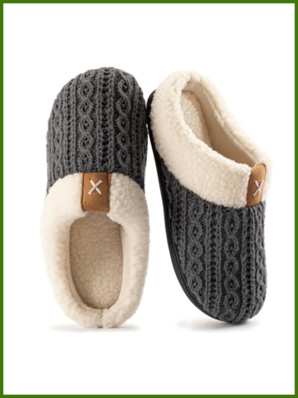 Women's Indoor Outdoor Slippers Memory Foam Fleece Lined